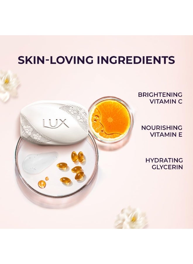 Lux Flaw-less Glow Bathing Soap infused with Vitamin C & E |For Superior Glow|Buy 4 Get 1 Free|750g (5x150g) - Image 2