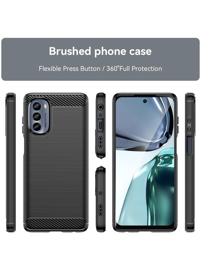 erorex Case For Motorola Moto G62 5G India Brushed Texture Carbon Fiber TPU Phone Case - Image 2