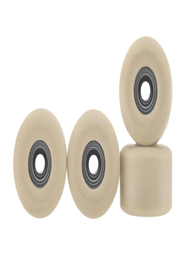 Teak Tuning Apex All Terrain Polymer (ATP) Fingerboard Wheels - New Street Shape, 65D - 7.7mm Diameter - ABEC-9 Stealth Bearings - Made in The USA - Coyote Tan Colorway - Image 1