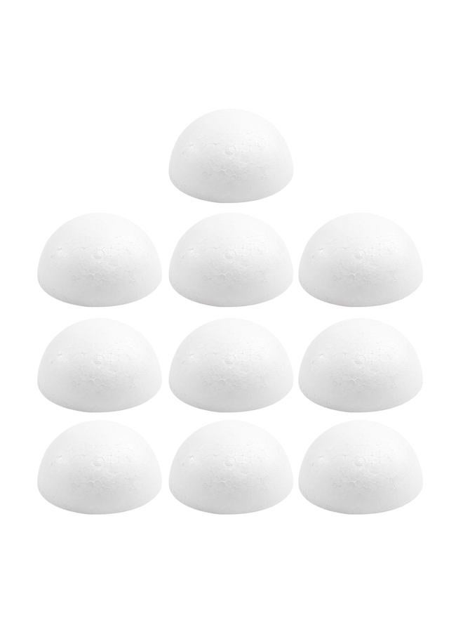 Crafjie 10PCS 3 Inchs Half Foam Balls White Half Round Polystyrene Foam Balls Craft Supplies Hemispherical Christmas Craft Ballfor DIY Home Craft Project and Art Decoration - Image 1