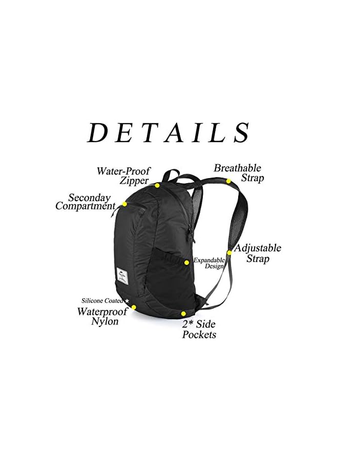 Naturehike 30D Nylon Ultra Lightweight Foldable Waterproof Backpack For Hiking, Camping, Outdoor Travel - Image 2
