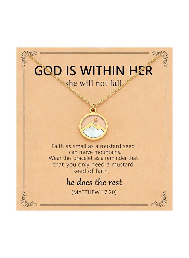 CXLDTE Mustard Seed Necklace Jewelry for Women Girls, Gold, 45.72 cm, Stainless Steel, No Gemstone - Image 1