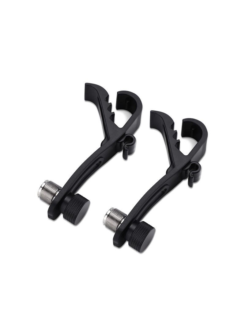 SYOSI Drum Microphone Clip, Adjustable Mic Mount Clamp Holder Mic Securing Clip, Shockproof Drum Mounts for Musical Instrument Supplies, Microphone Drum Mount for Professional Drum Recording(2PCS ) - Image 2