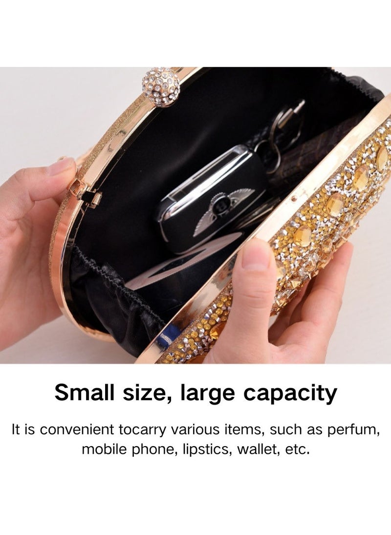 Miluraining - Women Clutch Bag Evening Bag Purse with rhinestone diamond decoration decoration Small Crossbody Bag Handbag Shoulder Bag Satchel Bags Suitable for Party Prom Wedding - Image 1
