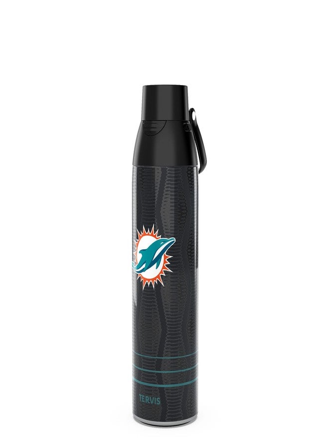 Tervis Venture Water Bottle NFL® Miami Dolphins - Full Speed Triple Walled Insulated Tumbler Travel Cup Keeps Drinks Cold & Hot, 26oz, Stainless Steel - Image 1