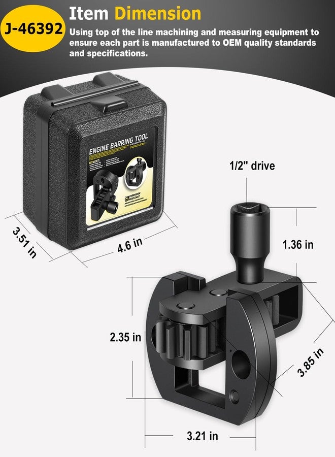 Camoo أداة كامو J-46392 لضبط دوران المحرك، أداة تدوير المحرك مع صندوق تخزين لمحركات ديترويت ديزل DD13، DD15، DD16، MBE4000، MBE900، بديل لأداة تدوير دولاب الموازنة J-46392 W904589046300 - Image 5