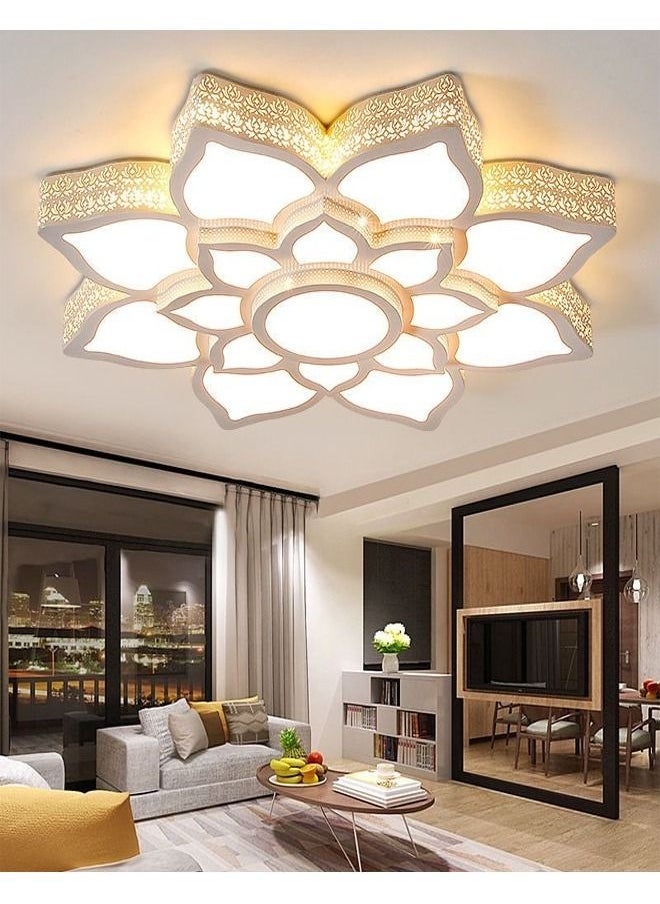 C&C Home Modern Flower Shape LED Acrylic Ceiling Remote Control Adjustable Dimming Light Lamp  - Image 3