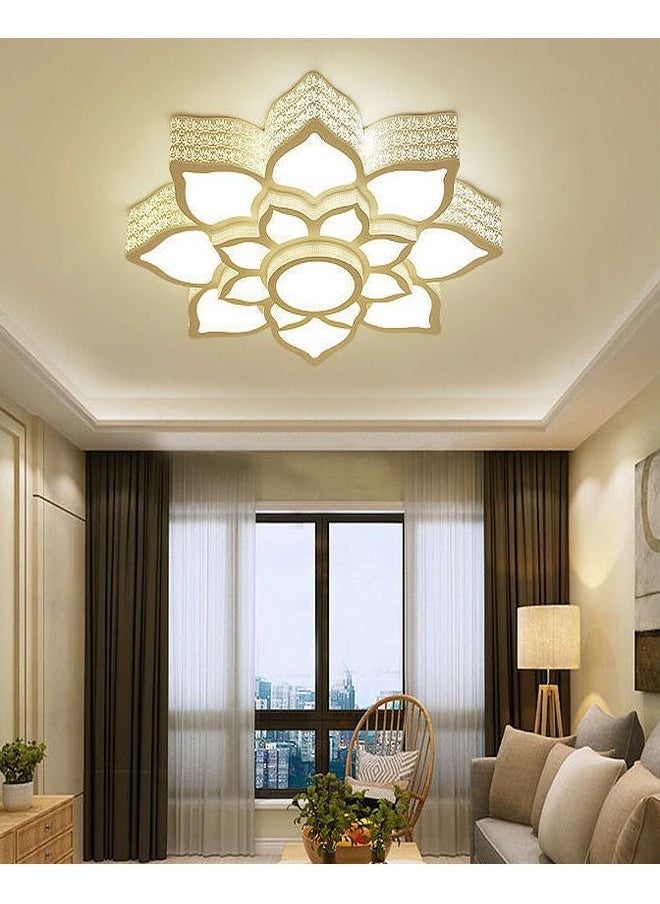 C&C Home Modern Flower Shape LED Acrylic Ceiling Remote Control Adjustable Dimming Light Lamp  - Image 2