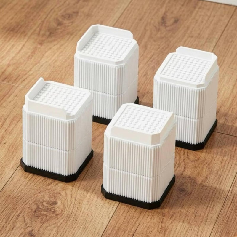 Stackable Furniture Riser Water Resistant Sofa Leg Elevator Shock Absorbing Anti-Slip Bed Riser, 9.5CM, 087 Black L - Image 5