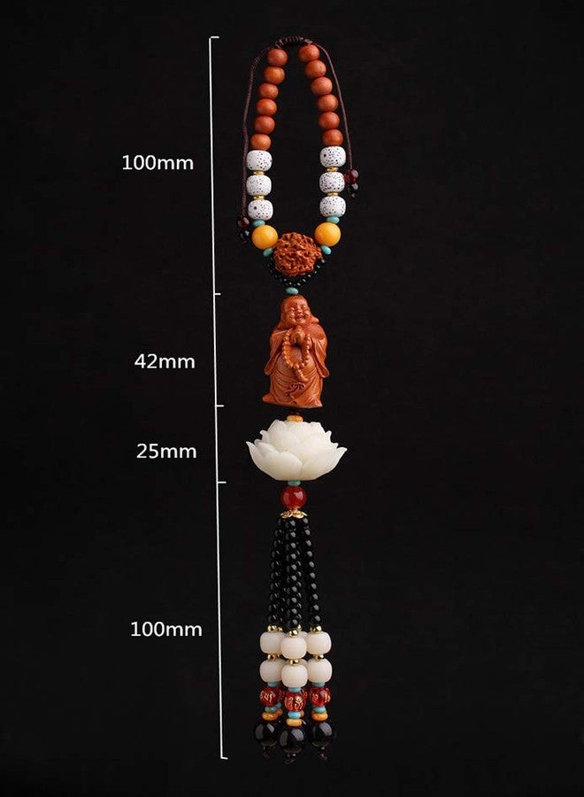 FengShuiGe Stereoscopic Sculpture Lotus Lucky Car House Door Window Charm Hanging Pendant (Laughing Buddha) - Image 5