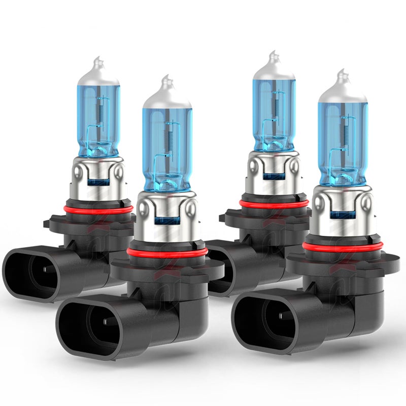 SYJIIP Upgraded Halogen Headlight Bulbs For Honda Accord Sedan 1990-2001 2002 2003 2004 2005 2006 2007 2008 2009 2010 2011 2012, 9005 9006 High Low Beam Headlamp Lights, 6000K White, 300% Brightness, 4-Pack - Image 1