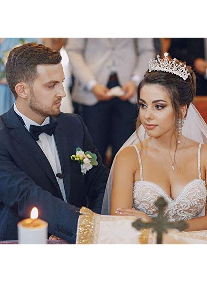 Cocide تيارا وتاج للنساء رأسية فضية مزينة بالأحجار الكريمة لعيد الميلاد تاج أميرات للفتيات إكسسوارات شعر مجوهرات لحفلات الزفاف والتخرج وعيد الميلاد وعيد الميلاد وعيد الهالوين - Image 4