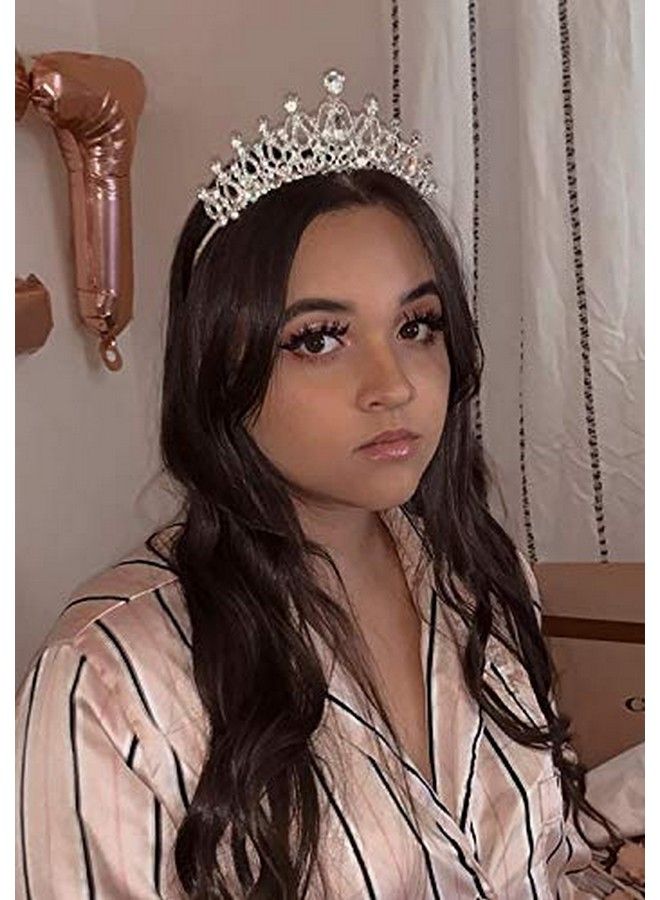 Cocide تيارا وتاج للنساء رأسية فضية مزينة بالأحجار الكريمة لعيد الميلاد تاج أميرات للفتيات إكسسوارات شعر مجوهرات لحفلات الزفاف والتخرج وعيد الميلاد وعيد الميلاد وعيد الهالوين - Image 5