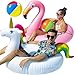 PARENTSWELL 43 Inflatable Unicorn Flamingo Pool Floats 2 Pack Pool Tube Floaties Swim Rings with 2 Beach Balls Inflatable Pool Raft Tubes for Adults Pool Party Favors - Image 3