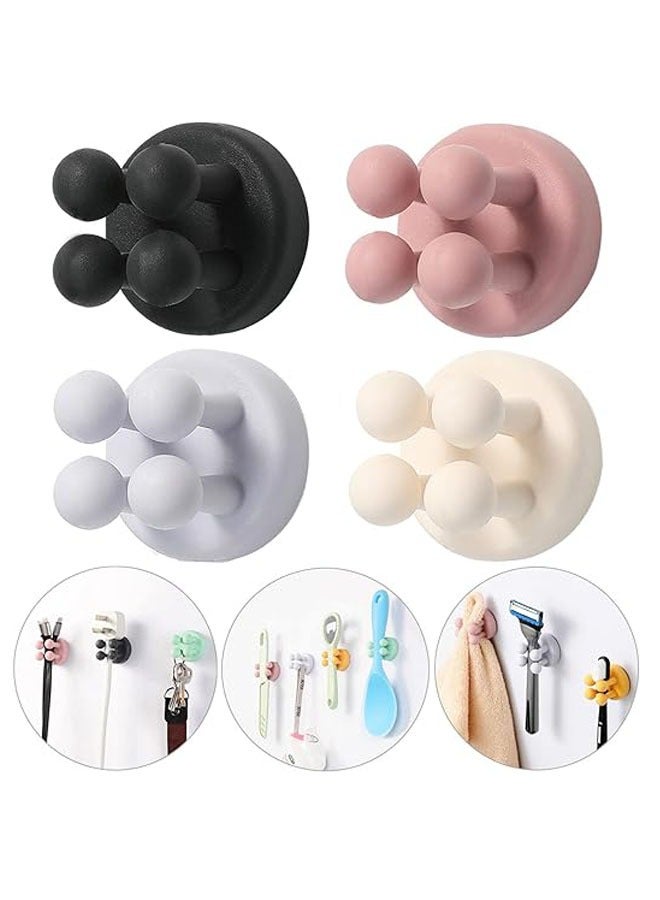 6 PCS Silicone Toothbrush Holders, Self Adhesive Silicone Toothbrush Holders Wall Mounted to Mirror for Shower Hanging Towel, Functional Waterproof Hook - Image 2