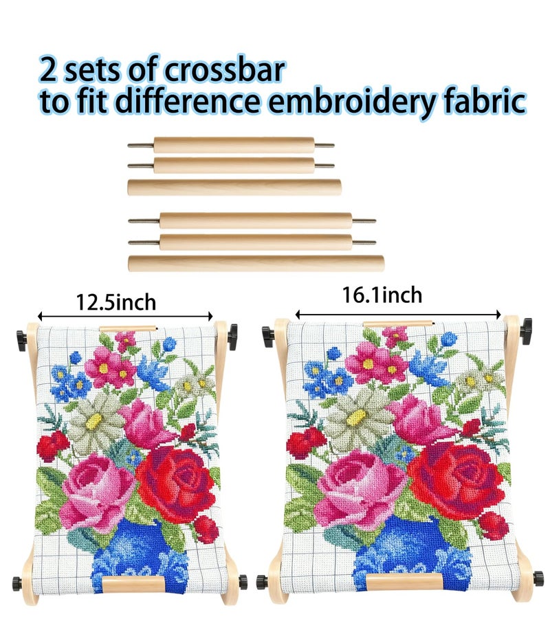 JZLiner Adjustable Embroidery Hoop Table Stand Holder Needlepoint Stretcher Bars Scroll Frame Cross Stitch Stand Lab Supplies - Image 2