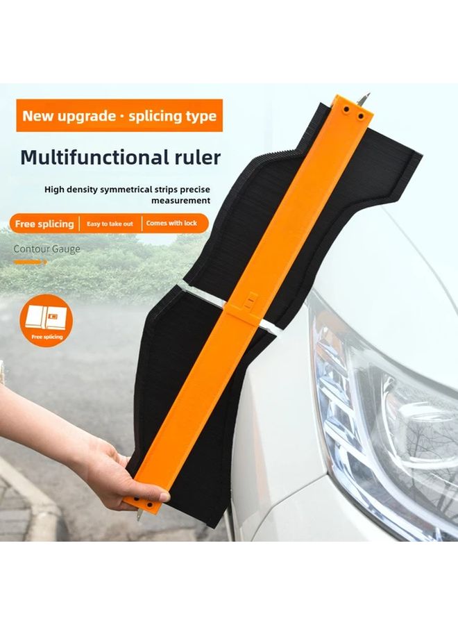 10 Inch Lockable Contour Gauge Multi Function Ruler High Precision ABS Resin - Image 2