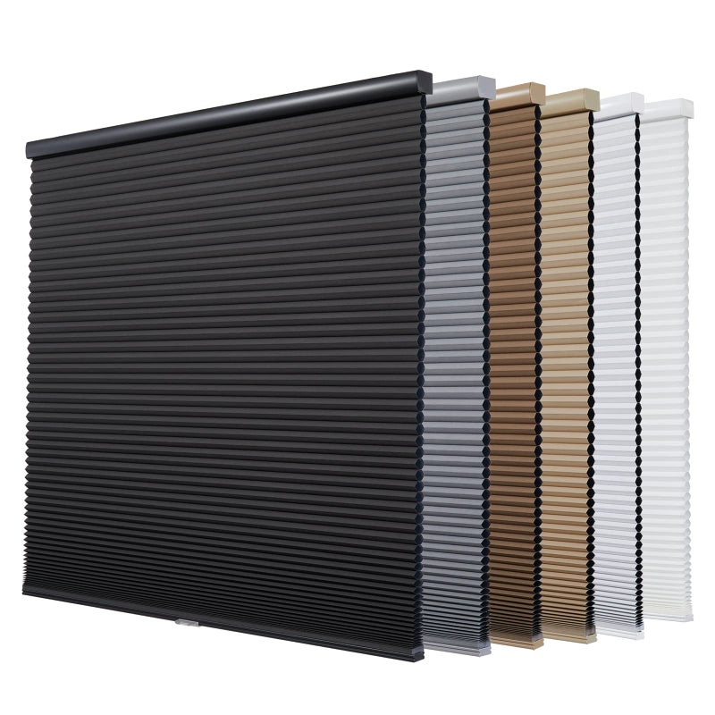 Persilux Custom Blackout Cellular Window Shades Cordless Blinds Honeycomb Blinds for Windows (White 23"W x48"H) Window Shades for Home, Room Darkening Cellular Door Blinds for Kitchen Easy to Install - Image 1