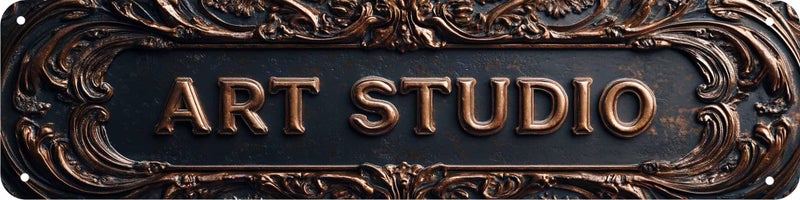 QIXFGUL Vintage Tin Art Studio Sign Retro Metal Sign for Outdoor indoor Decoration - Outdoor indoor Funny Wall Art Plaque 4x16 Inch - Image 1