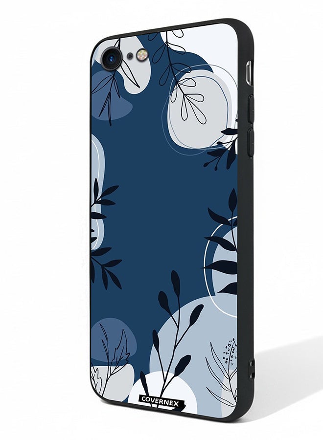 Covernex Apple iPhone SE 2020/2022 Protective Case Cover Printed Featuring Delicate Laf and Plant Outlines - Image 1