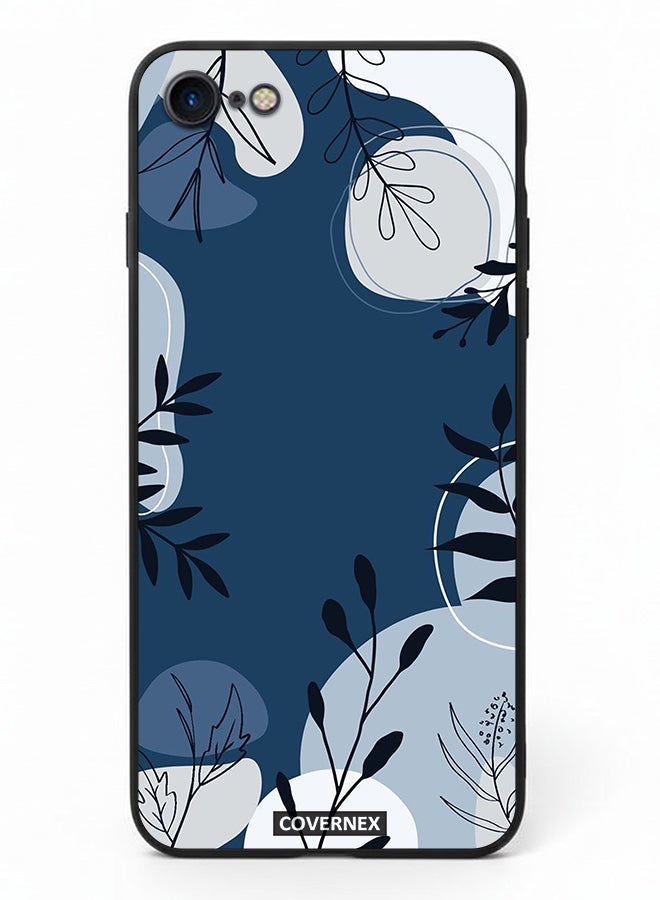 Covernex Apple iPhone SE 2020/2022 Protective Case Cover Printed Featuring Delicate Laf and Plant Outlines - Image 2
