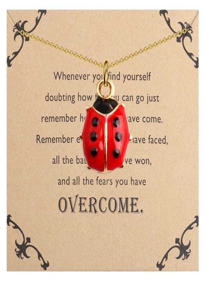 لوجيب بيردجوت قلادة الدعسوقة من Lywjyb Birdgot، هدية دعسوقة لطيفة، قلادة دعسوقة لجلب الحظ للنساء (دعسوقة ذهبية جديدة) - Image 1