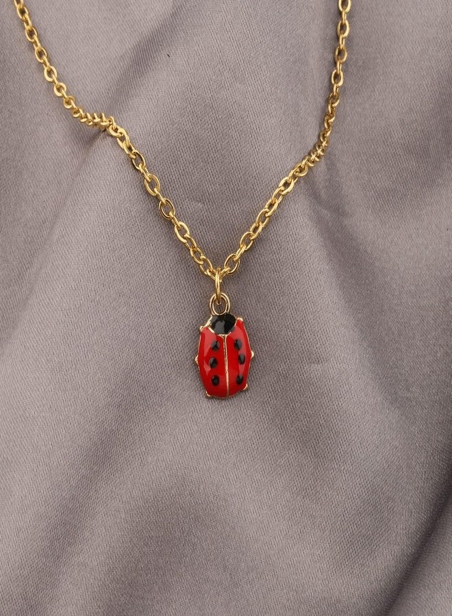 لوجيب بيردجوت قلادة الدعسوقة من Lywjyb Birdgot، هدية دعسوقة لطيفة، قلادة دعسوقة لجلب الحظ للنساء (دعسوقة ذهبية جديدة) - Image 5