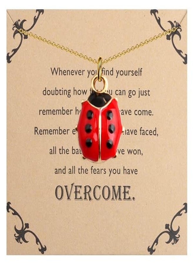 لوجيب بيردجوت قلادة الدعسوقة من Lywjyb Birdgot، هدية دعسوقة لطيفة، قلادة دعسوقة لجلب الحظ للنساء (دعسوقة ذهبية جديدة) - Image 2