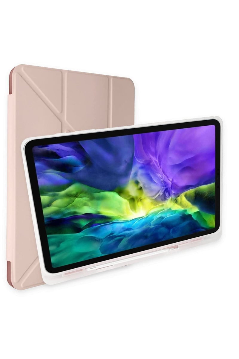 ROBEVE iPad 10th Generation 2022 10.9 Inch Compatible Tablet Case with Foldable Pencil Holder Tablet Case with Holder Origami Tablet Cover with Sleep Mode (Powder Pink) - Image 1
