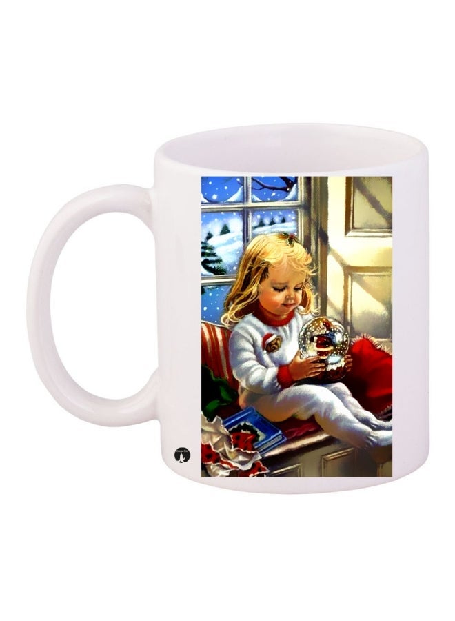 RYN Printed Coffee Mug White/Red/Beige