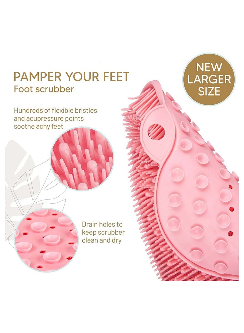 Foot Scrubber Cleaner Massager Shower Foot Care for Use in Shower for Men Women to Improve Circulation Soothe Achy Feet Reduce Pain Non Slip Suction Cups - Image 2