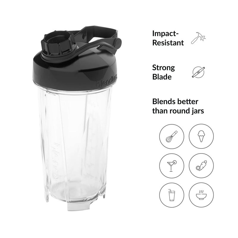 Blendtec GO (30 oz) Bottle, Reusable Single Serve Blender Cup, Includes Travel Lid, BPA-Free Jar, Clear - Image 5