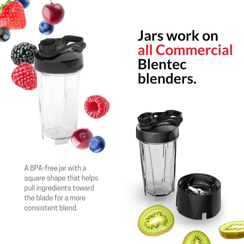 Blendtec GO (30 oz) Bottle, Reusable Single Serve Blender Cup, Includes Travel Lid, BPA-Free Jar, Clear - Image 3