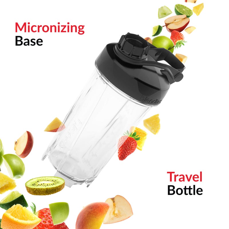 Blendtec GO (30 oz) Bottle, Reusable Single Serve Blender Cup, Includes Travel Lid, BPA-Free Jar, Clear - Image 4