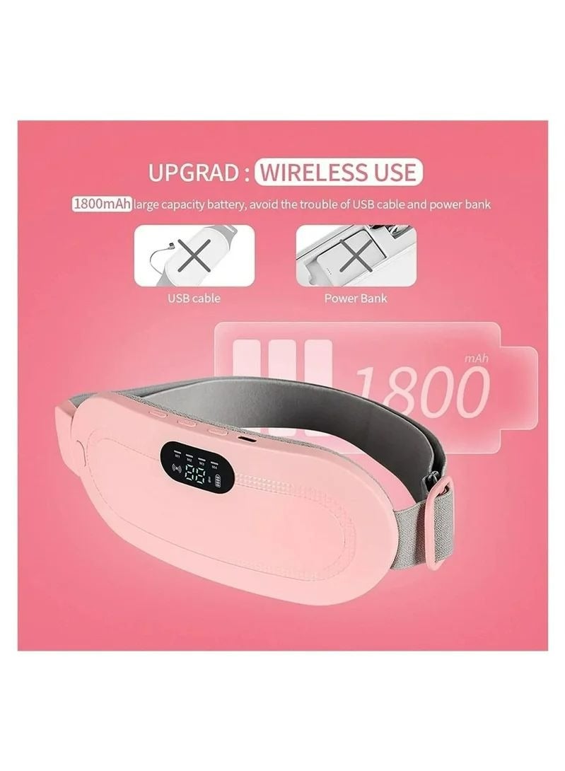Generic Period Heating Pad, Cordless Electric Heating Belt, Rapid Heating Pad with 3 Heating Levels and 4 Vibrating Massage Modes, Period/Period, Back or Belly Pain Relief for Women or Girls  - Image 3