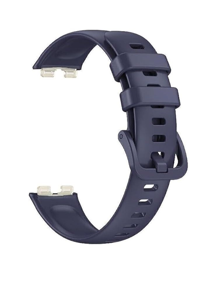 حزام سيليكون بديل متوافق مع هواوي باند 10 2024 مقاوم للماء وحزام بديل قابل للتعديل جيد لهاتف هواوي باند 10 - ازرق