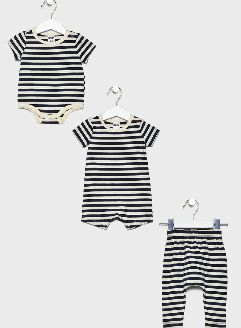 Cotton On Infant 3 Pack Striped Gift Set
