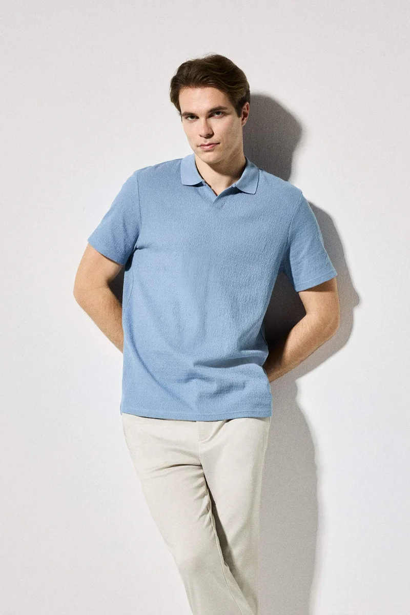 ديفاكتو Regular Fit Short Sleeve Polo T-Shirt