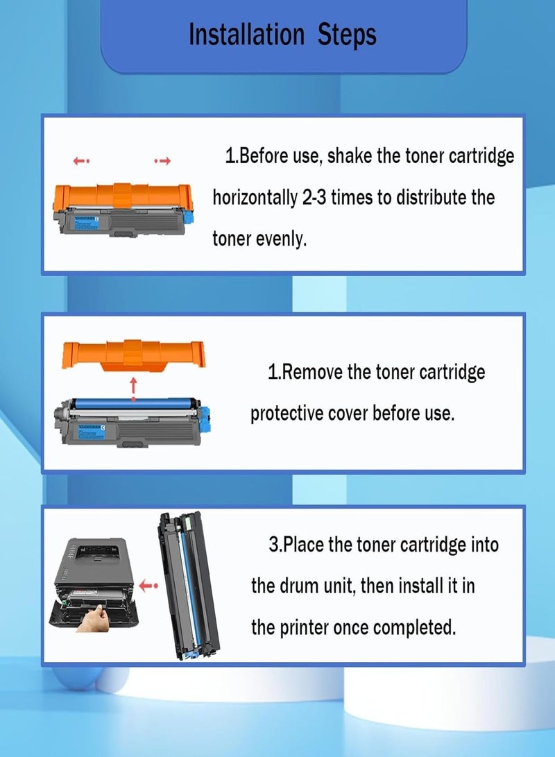 أف كيو خرطوشة حبر ليزر TN261 أسود – متوافقة مع طابعات Brother HL-3140CW HL-3150 HL-3170CDW MFC-9130CW MFC-9140 MFC-9330CDW MFC-9340CDW DCP-9020CDN – حبر TN261 Black - Image 3