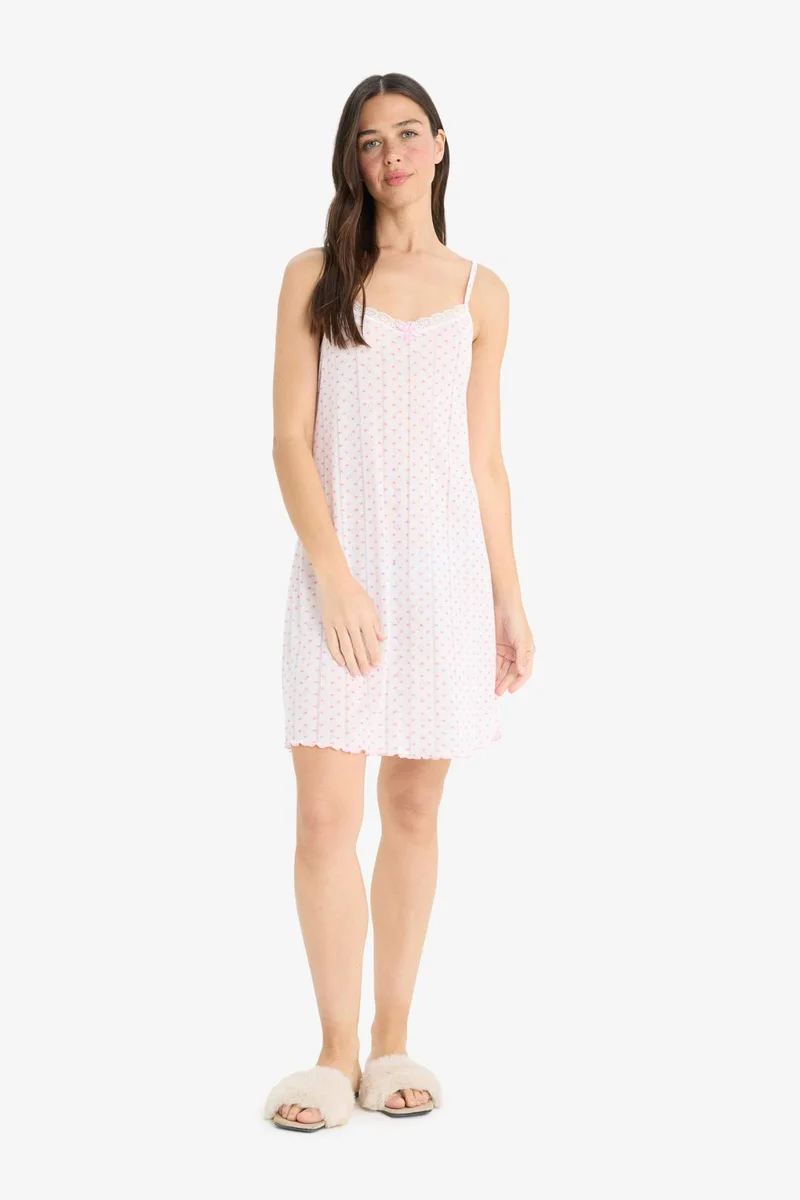 ديفاكتو Fall in Love Regular Fit Suspender Dress