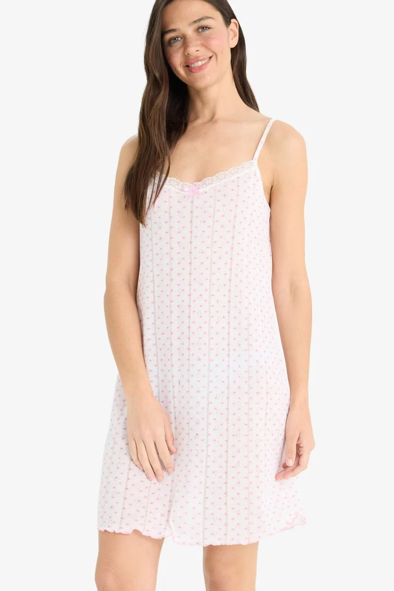 ديفاكتو Fall in Love Regular Fit Suspender Dress