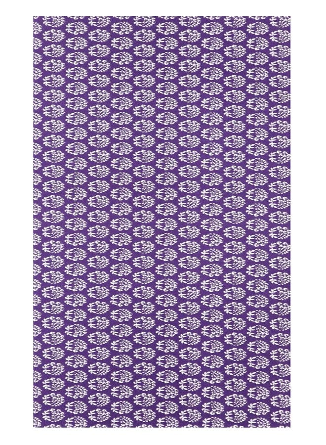 KOMESICHI irodori Japanese Traditional Towel Tenugui Wisteria 12.99 x 34.64 in with Tenugui Iroha (English Manual) - Image 2