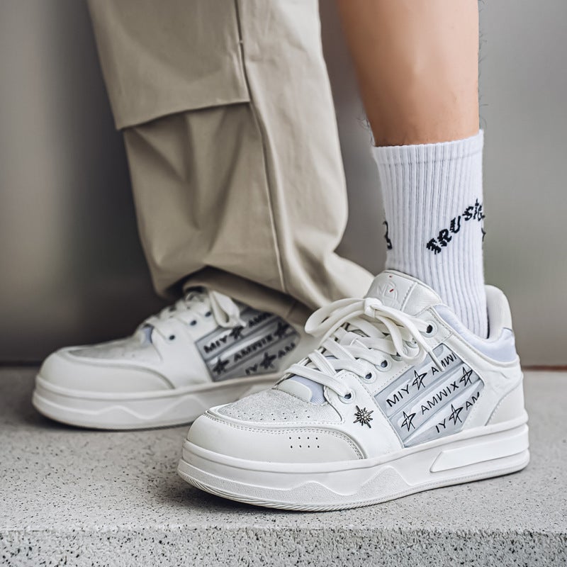 In-Stock Fan Chengcheng Style Height-Increasing Black National Trend Brand Thick-Soled Star Sports Casual Sneakers for Men - Image 5