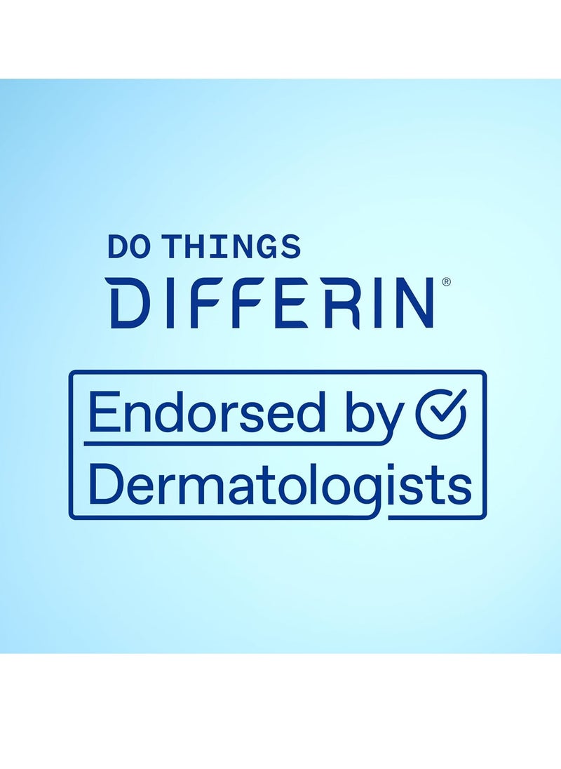 differin - جل علاج حب الشباب من ديفرين، كمية تكفي لمدة 30 يومًا، علاج ريتينويد للوجه مع 0.1% أدابالين، عناية لطيفة بالبشرة الحساسة المعرضة لحب الشباب، أنبوب 15 جم - Image 1