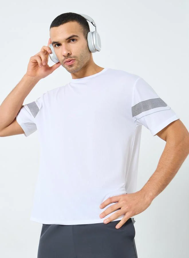 Styli Regular Fit Crew Neck Athleisure T-Shirt