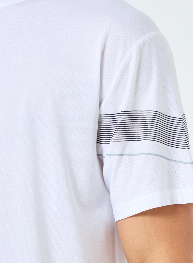 ستايلي اكتيف تيشيرت بقصة عادية وياقة دائرية - Image 3