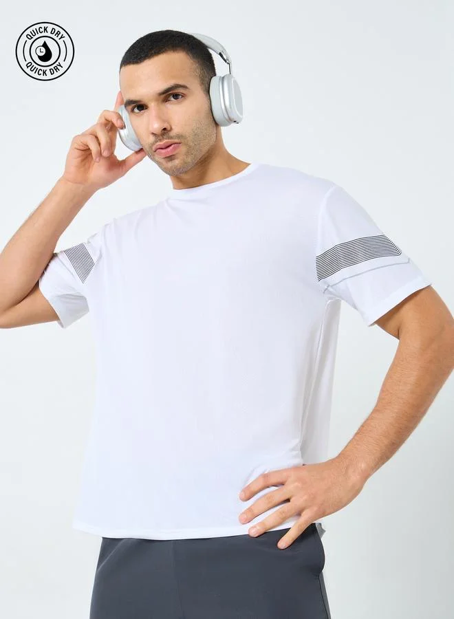 Regular Fit Crew Neck Athleisure T-Shirt