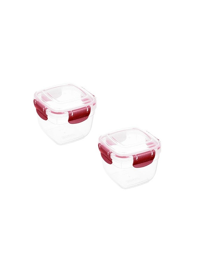 Superio Pack of 2 Plastic Food Storage Containers with Airtight Lids for Kitchen,- 30 Oz, BPA Free, Leakproof, Stackable Sealed Containers for Organizing,- Microwave, Dishwasher and Freezer Safe, Red - Image 1