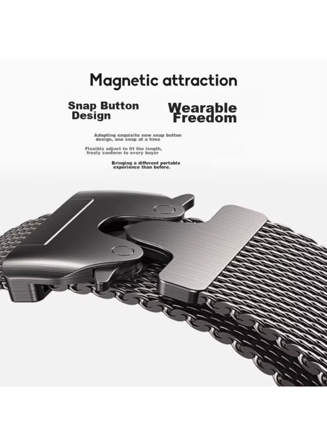 Bho Suitable For Apple Watch Band, Apple Watch S10/ultra2 New Milanese Loop, Iwatch S9/8/7/6/se Parachute-style Buckle Strap - Image 4