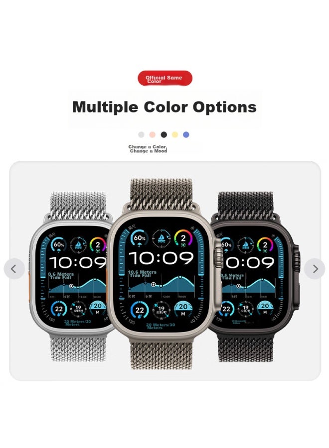 Bho Suitable For Apple Watch Band, Apple Watch S10/ultra2 New Milanese Loop, Iwatch S9/8/7/6/se Parachute-style Buckle Strap - Image 3